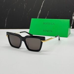 NEW BOTTEGA VENETA BLACK WOMEN SUNGLASSES BOTTEGA VENETA BV1242S 001 EYEWEAR